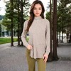 Anna-Kaci Women's Ribbed Knit Turtleneck Tunic Sweater with Front Pockets - image 2 of 4