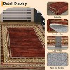 Modern Washable Area Rug, Non-Slip Stain Resistant Low Pile Carpet with Border for Living Room, Bedroom & Kitchen - 3 of 4