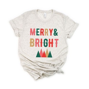 Simply Sage Market Women's Merry and Bright Mountains Short Sleeve Graphic Tee - 1 of 4