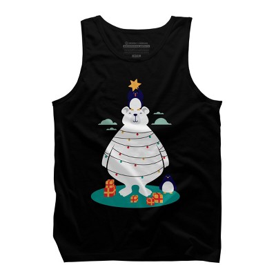 Men's Design By Humans Christmas in Arctic By StevenToang Tank Top