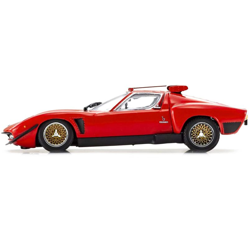 Lamborghini Miura SVR Red with Black Accents and Gold Wheels 1/43 Diecast Model Car by Kyosho, 4 of 6