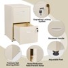 ZACHVO 18 Inch Deep 2 Drawer Cream Metal Filing Cabinet for Letter-Size with Lock, Home Office Storage - 2 of 4