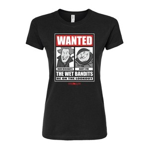 Women's - Home Alone - Wanted Wet Bandits-Juniors Fitted Graphic T-Shirt Fitted Graphic T-Shirt - 1 of 2