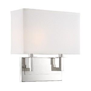 Crystorama Lighting Durham 2 - Light Sconce in  Polished Nickel - 1 of 4
