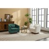 360° Swivel Accent Chair, Comfy Sofa Chairs with Wood Base, Chenille Fabric Upholstered Arm Chair - ModernLuxe - 2 of 4