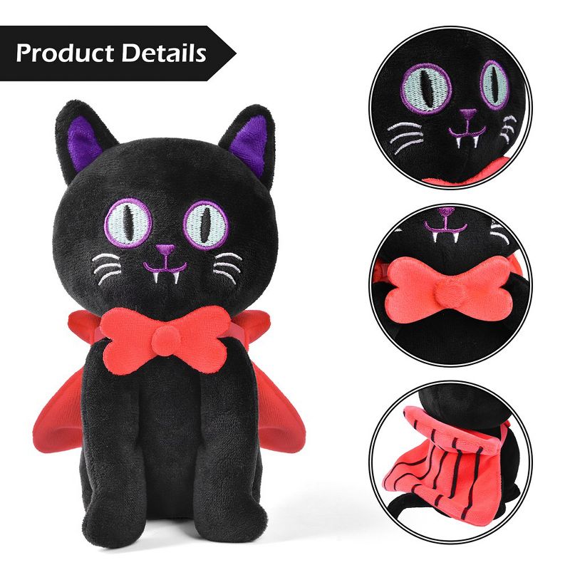 Fun Little Toys Halloween Plush Cat (Cloak), 4 of 9