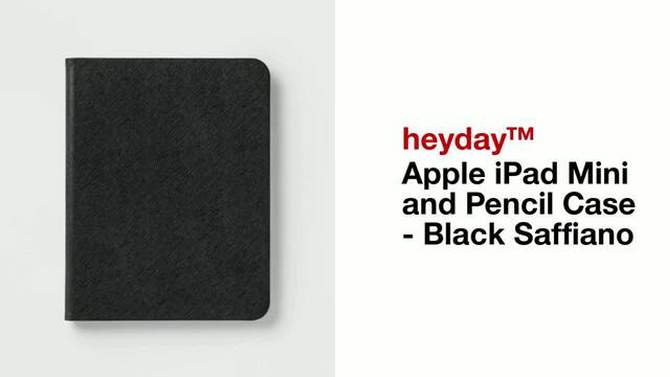 Apple iPad Mini and Pencil Case - heyday&#8482; Black Saffiano, 2 of 6, play video
