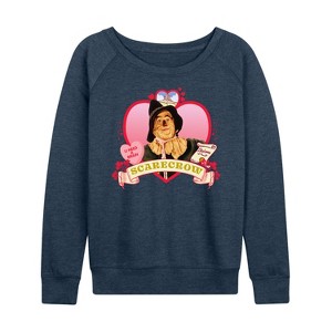 Women's - Wizard of Oz - Heart Scarecrow Lightweight French Terry Slouchy - 1 of 4