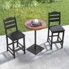 Costway Outdoor HDPE Bar Stool Patio Tall Chair Backrest Footrest All Weather Gray/Turquoise/Black/Navy - 4 of 4