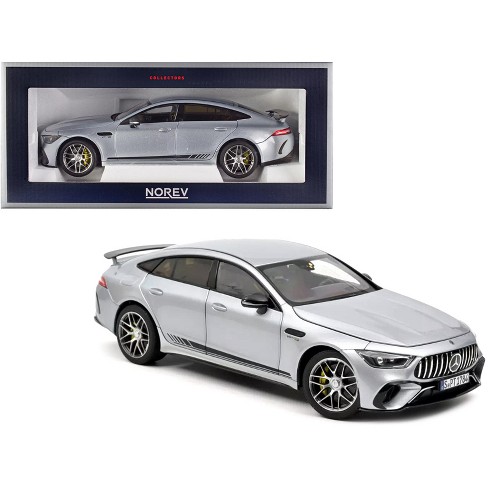 2021 Mercedes-AMG GT 63 S 4Matic Silver Metallic with Black Stripes 1/18  Diecast Model Car by Norev