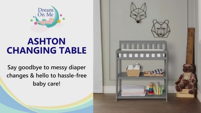 Cherry Wood 2-in-1 Changing Table with Safety Strap