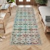 Washable Neutral Area Rugs Vintage Floral Retro Boho Geometric Carpet for Living Room Bedroom Dining Room Nursery Kids Room Hallway Entryway - 4 of 4