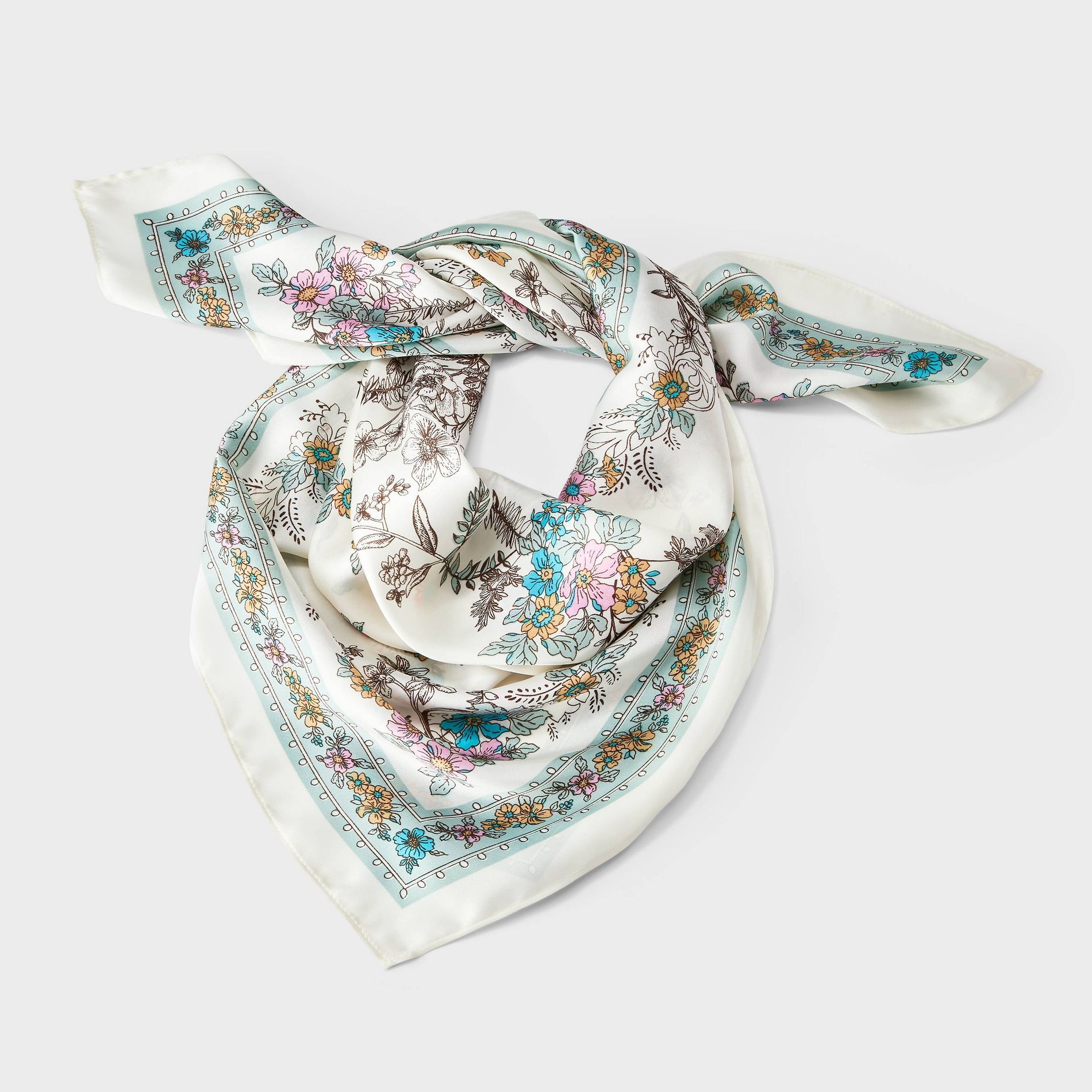 Adult Floral Bandana Scarf - Wild Fable™ Cream