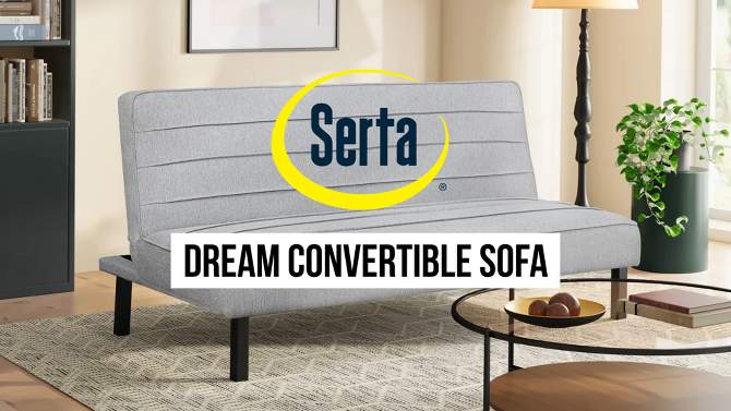 Serta Maple Convertible Sofa Light Gray, 2 of 14, play video