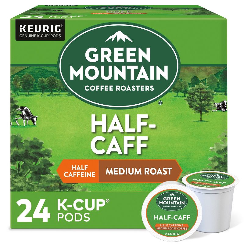 Green Mountain Coffee Half-Caff Keurig K-Cup Coffee Pods - Medium Roast - 24ct, 1 of 12
