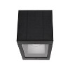 Techko Maid Edison LED Outdoor Solar Wall Light Edison LED Bulb Aluminum Metal Black Sconce - 2 of 4