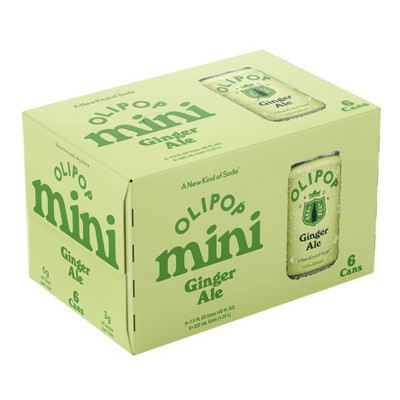 OLIPOP Mini's Ginger Ale Soda - 6pk/7.5 fl oz Cans