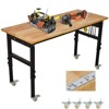 Workbench, Adjustable Workbench with Scale, Pegboard and 6 Hooks, 2200LBS Load Capacity Worktable for Garage, Office, Home - 3 of 4
