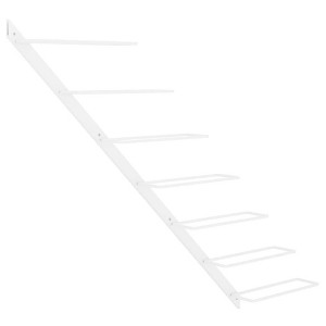 vidaXL Wall-Mounted White Metal Wine Rack - 7 Bottle Storage, Easy Assembly for Kitchen, Pantry, Bar - 1 of 4