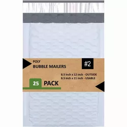 Link Size #2 8.5"x12" Poly Bubble Mailer Self-Sealing Waterproof Shipping Envelopes Pack Of 10/25/50/100/200