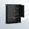 Costway Wall Mount Bathroom Cabinet Storage Organizer Medicine Cabinet Black/Brown/Gray/White - 3 of 4