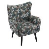 CAVINAS Button-Tufted Accent Chair with Oak Wood Legs,Plush Granular Velvet Upholstered Armchair,Lounge Chair for Living Room,Bedroom - 2 of 4