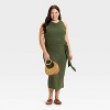 Women's Side-Tie Midi A-Line Dress - Ava & Viv™ - 3 of 3