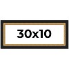 PosterPalooza | Panoramic Embellished Brown Picture Frame - UV Acrylic, Foam Board Backing, Hanging Hardware - 2 of 4