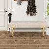ATJafurn 48'' Modern Ottoman Velvet Bench Upholstered Footrest With Gold Metal Legs And Padded Seat  For Bedroom Living Room Entryway - 2 of 4