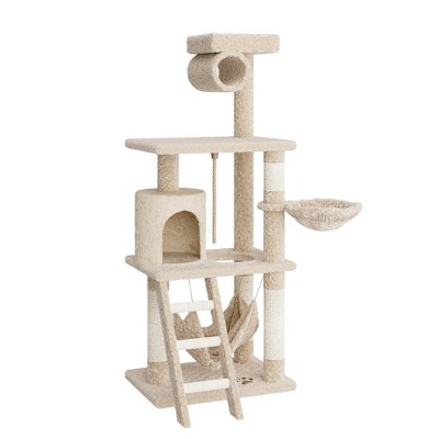 Cat Tree Tower Kitten Condo Scratching Post with Hammock Tunnel