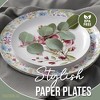 Earthtrends 32 PCS Floral Paper Wedding Plate Service for 16 |10" Dinner Paper Disposable Plates 8" Salad Plates Paper Disposable Plates Provincial - 2 of 4