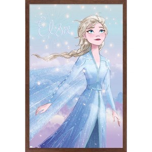 Trends International Disney Frozen - Elsa Glance Framed Wall Poster Prints - 1 of 4