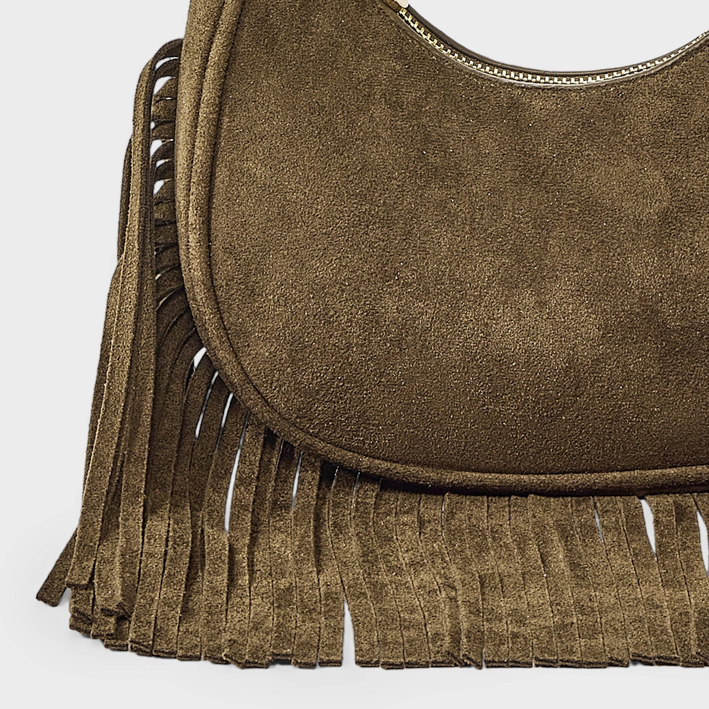 Сумка Universal Thread Western Faux Suede Fringe Shoulder Purse, цвет: Коричневый — фото 5