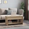 vidaXL Coffee Table Sonoma Oak 40.2"x19.7"x20.7" Engineered Wood - 3 of 4