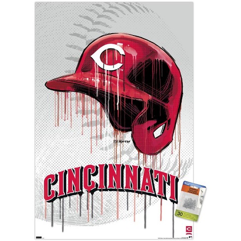 Trends International Mlb Cincinnati Reds - Logo 22 Unframed Wall Poster  Prints : Target