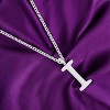 Slickblue Personalized Stainless Steel Initial Necklace, 16" Chain with 2" Extender, Rose Gold/Silver, Choose Letter I-Z - 2 of 3