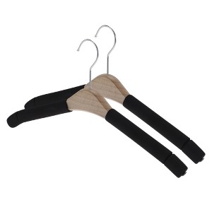 Unique Bargains Wooden Circle Hook Clothes Hanger 2 Pcs - 1 of 4