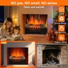 SEVOBAL Indoor Fireplaces 20 inch Electric Fireplace 3D Log set insert, Free Standing Fireplace Heater for Indoor, Black, 20.51"*8.46"*11.73" - 4 of 4
