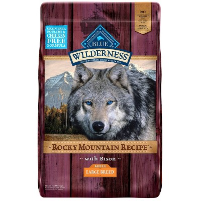 Blue Buffalo Wilderness Grain Free Rocky Mountains Recipe with Bison Large Breed Dry Dog Food - 22lbs