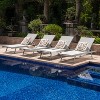 GDFStudio Simon Outdoor Mesh and Aluminum Armless Adjustable Chaise Lounges (Set of 4) - 2 of 4