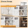 Jojoka Farmhouse LED TV Stand with Power Outlet,Media Console Table for TV Up to 65 Inch - 4 of 4