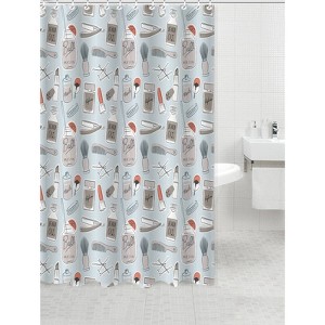 Moda at Home Well Groomed Shower Curtain : Microfiber, Machine Washable, Non-Slip Backing - 1 of 1