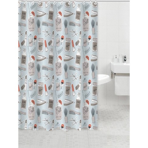 Moda at Home Well Groomed Shower Curtain : Microfiber, Machine Washable, Non-Slip Backing - image 1 of 1