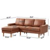82.2" L-Shape Sofa Couch, Upholstered Deep Seat Sofa Couch,Comfy Loveseat for Living Room Bedroom Apartment Office - 3 of 4