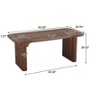NicBex 62.20" Rectangle Dining Table Modern Center Table with Wood Tabletop for Living Room & Office - 3 of 4