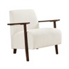 Grungis Corduroy Accent Chairs,Living Room Chairs with Solid Wood Arms and Legs in Brown Finish,Comfy Chairs for Living Room,Bedroom - 2 of 4