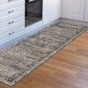 Washable Rug Distressed Vintage Medallion Rug with Non Slip Backing - 3 of 4