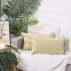 Unique Bargains Farmhouse Sofa Couch Bed Cotton Decorative Throw Pillow Cover with Tassel Trim 2 Pcs - 2 of 4