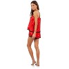 Ashford & Brooks Women's Satin Cami and Boxer Shorts Sleep Set - 3 of 4