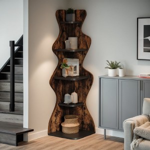 Hommoo 68.9" Tall 5-Tier Corner Bookshelf - 1 of 4